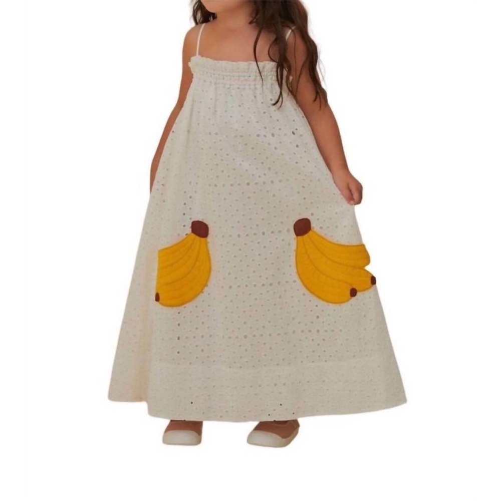 NEW FARM RIO banana pocket dress in white size 4